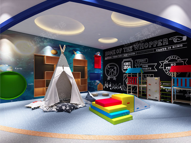 滕州睿乐宝贝教室儿童教育空间设计装修案例